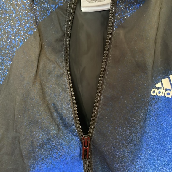 ADIDAS UNLEASH THE CONFIDENCE WOVEN JACKET TRACK TOP ROYAL BLUE & BLACK SIZE XS - Picture 14 of 16